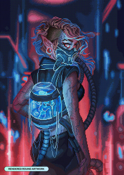 Diamond Painting Breathe 22" x 31" (55.6cm x 78.7cm) / Round with 58 Colors including 2 ABs and 2 Fairy Dust Diamonds / 57,772