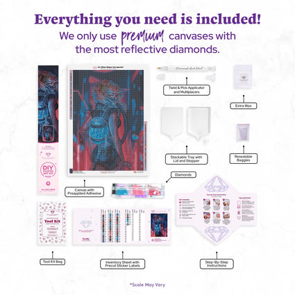 Diamond Painting Breathe 22" x 31" (55.6cm x 78.7cm) / Round with 58 Colors including 2 ABs and 2 Fairy Dust Diamonds / 57,772