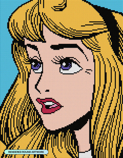 Diamond Painting Briar Rose 13" x 17" (33cm x 42.7cm) / Round with 8 Colors including 2 Fairy Dust Diamonds / 18,600