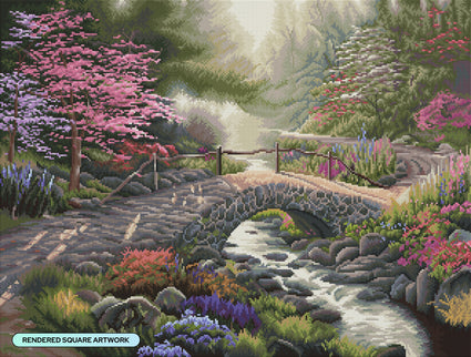 Diamond Painting Bridge of Faith 29" x 22" (73.7cm x 55.8cm) / Square With 56 Colors Including 2 ABs and 3 Fairy Dust Diamonds / 66,304