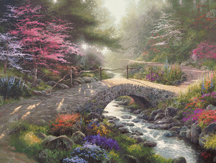 Diamond Painting Bridge of Faith 29" x 22" (73.7cm x 55.8cm) / Square With 56 Colors Including 2 ABs and 3 Fairy Dust Diamonds / 66,304