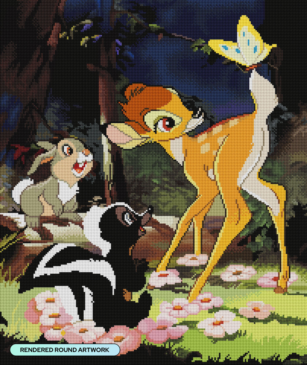 Diamond Painting Butterfly! 22" x 26" (55.6cm x 66cm) / Round with 69 Colors including 3 ABs and 4 Fairy Dust Diamonds / 48,480