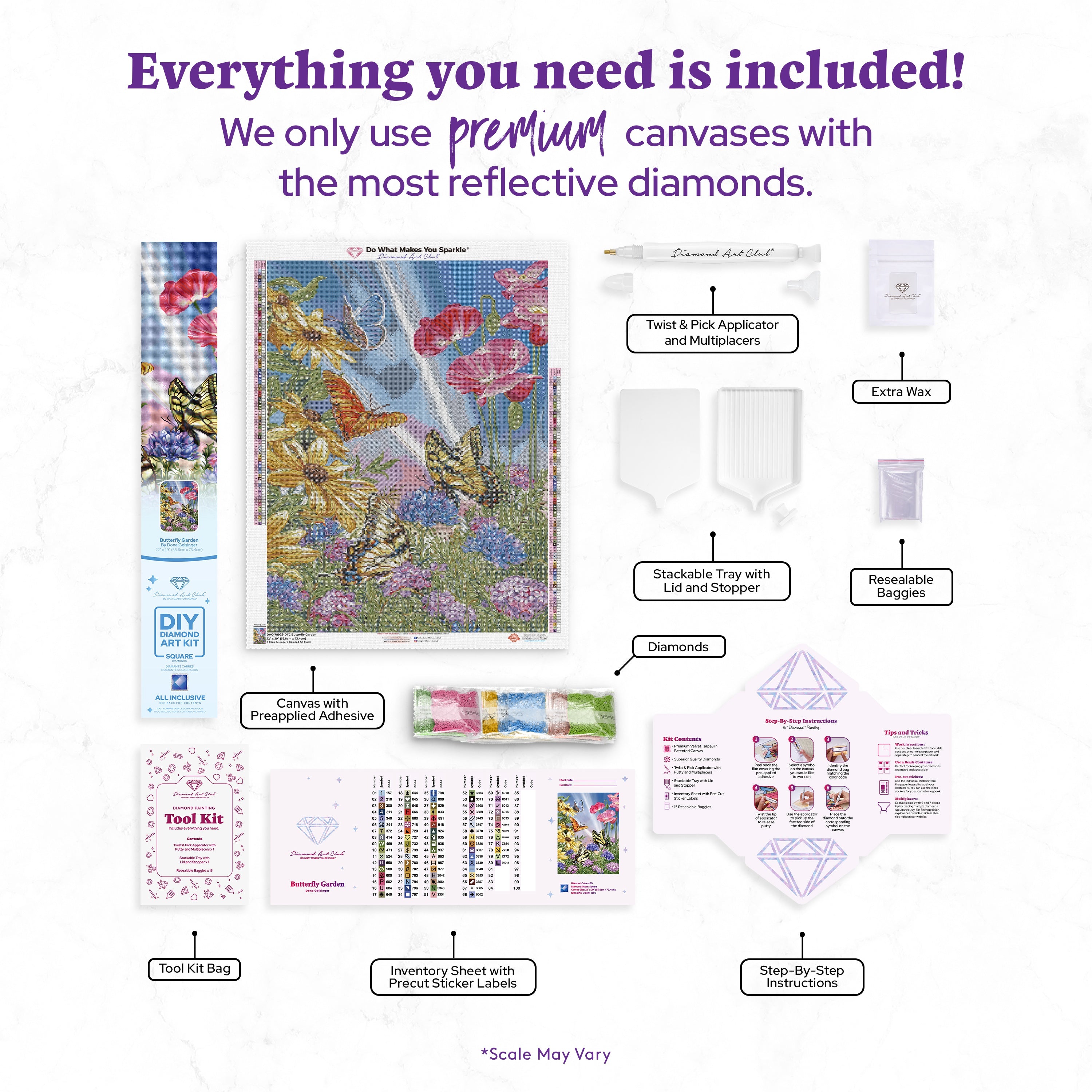 Butterfly Garden』ダイヤモンドペインティングキット – Diamond Art Club