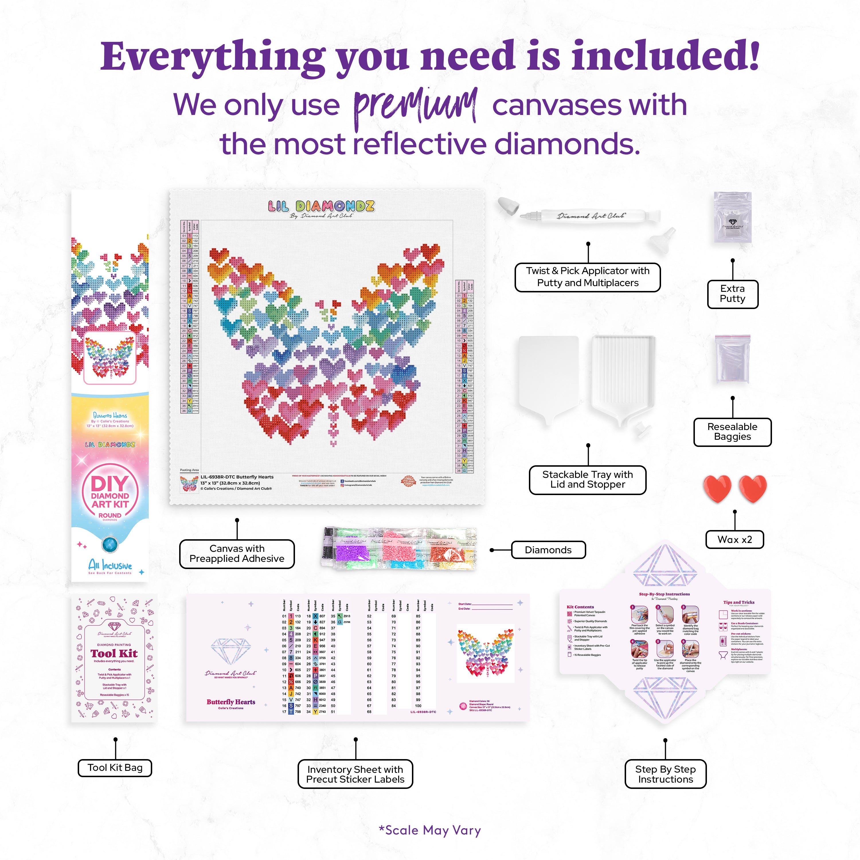 Butterfly Hearts – Diamond Art Club Butterfly Hearts – Diamond Art Club