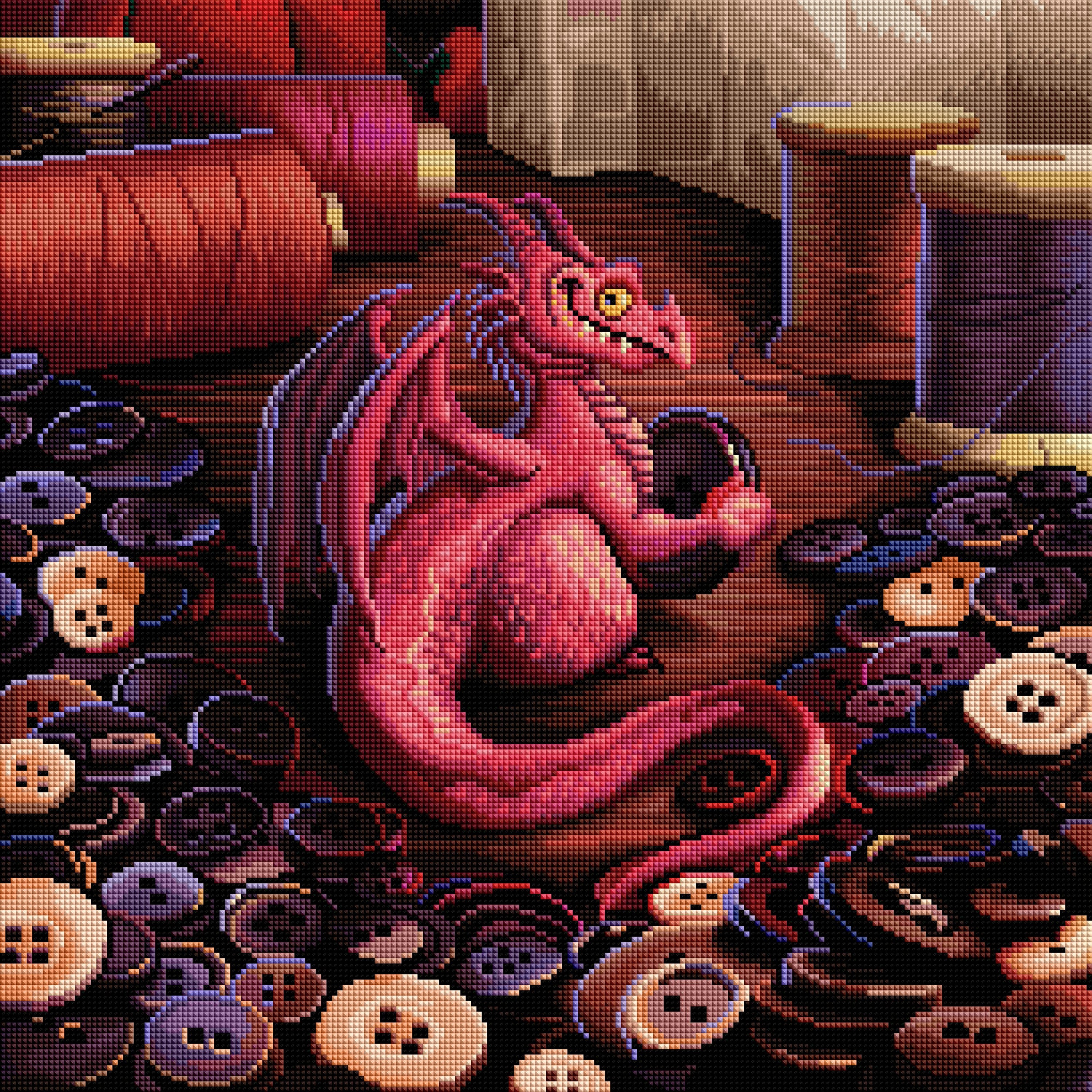 Button Dragon Diamond Painting Kit – Diamond Art Club