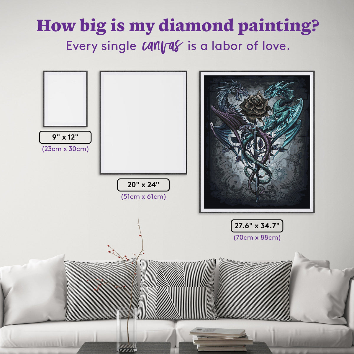 Diamond Painting Caduceus Rex 27.6" x 34.7" (70cm x 88cm) / Square with 41 Colors including 2 ABs and 3 Fairy Dust Diamonds / 83,781