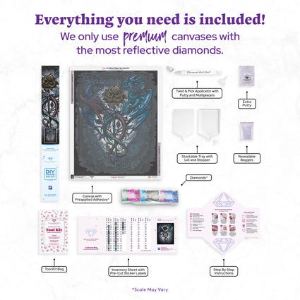 Diamond Painting Caduceus Rex 27.6" x 34.7" (70cm x 88cm) / Square with 41 Colors including 2 ABs and 3 Fairy Dust Diamonds / 83,781