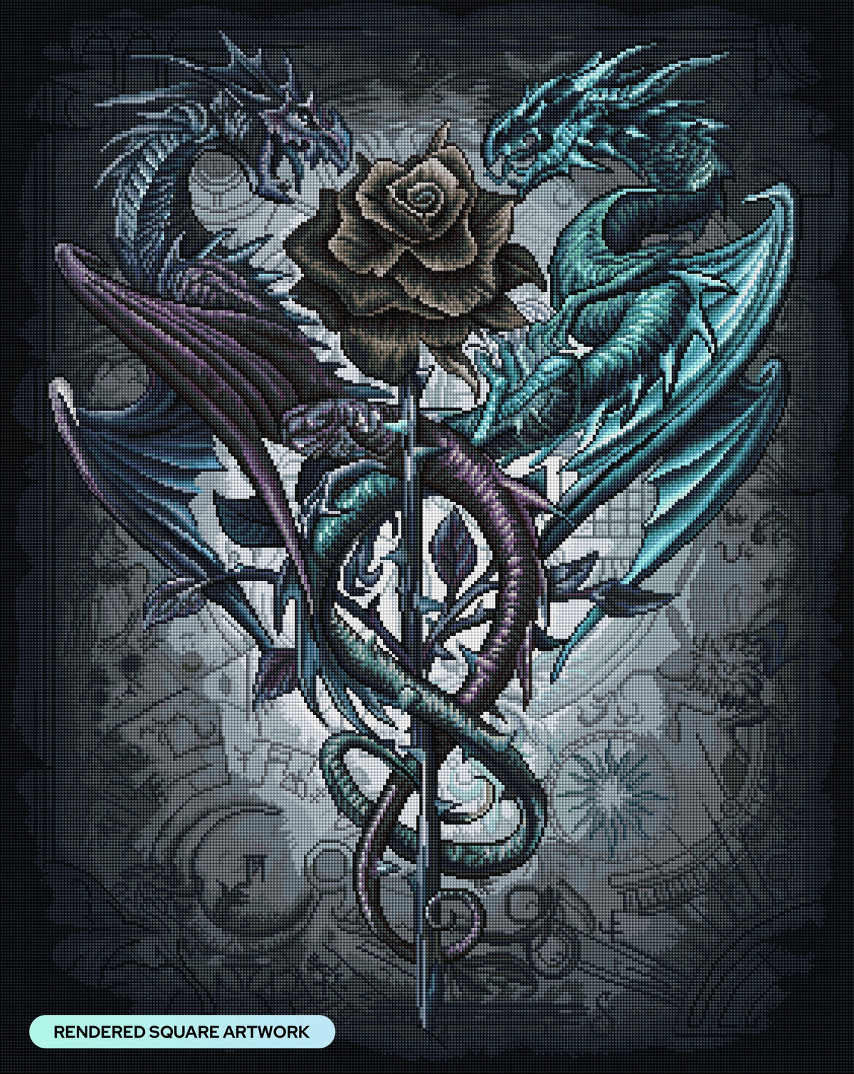 Diamond Painting Caduceus Rex 27.6" x 34.7" (70cm x 88cm) / Square with 41 Colors including 2 ABs and 3 Fairy Dust Diamonds / 83,781