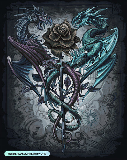 Diamond Painting Caduceus Rex 27.6" x 34.7" (70cm x 88cm) / Square with 41 Colors including 2 ABs and 3 Fairy Dust Diamonds / 83,781