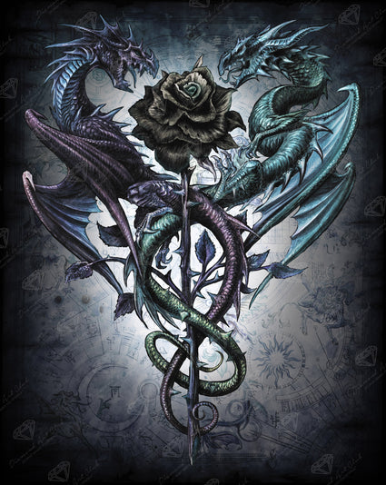 Diamond Painting Caduceus Rex 27.6" x 34.7" (70cm x 88cm) / Square with 41 Colors including 2 ABs and 3 Fairy Dust Diamonds / 83,781