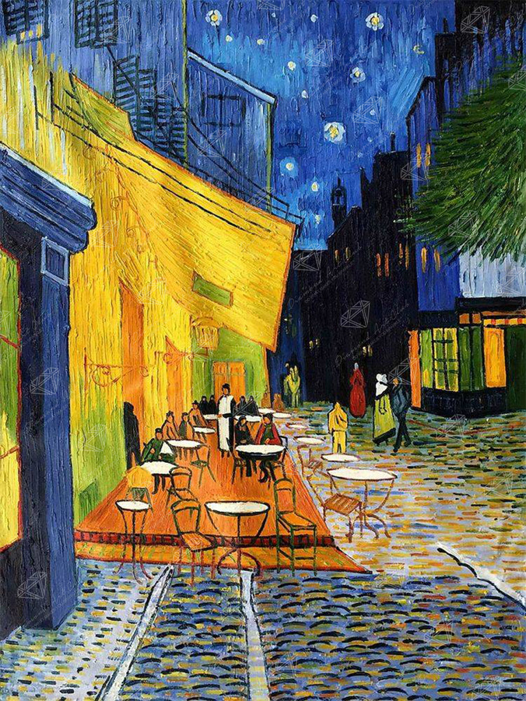 Café Terrace at Night — 16.5" x 22.4″ Square 41 Colors Including 3 ABs 36 300