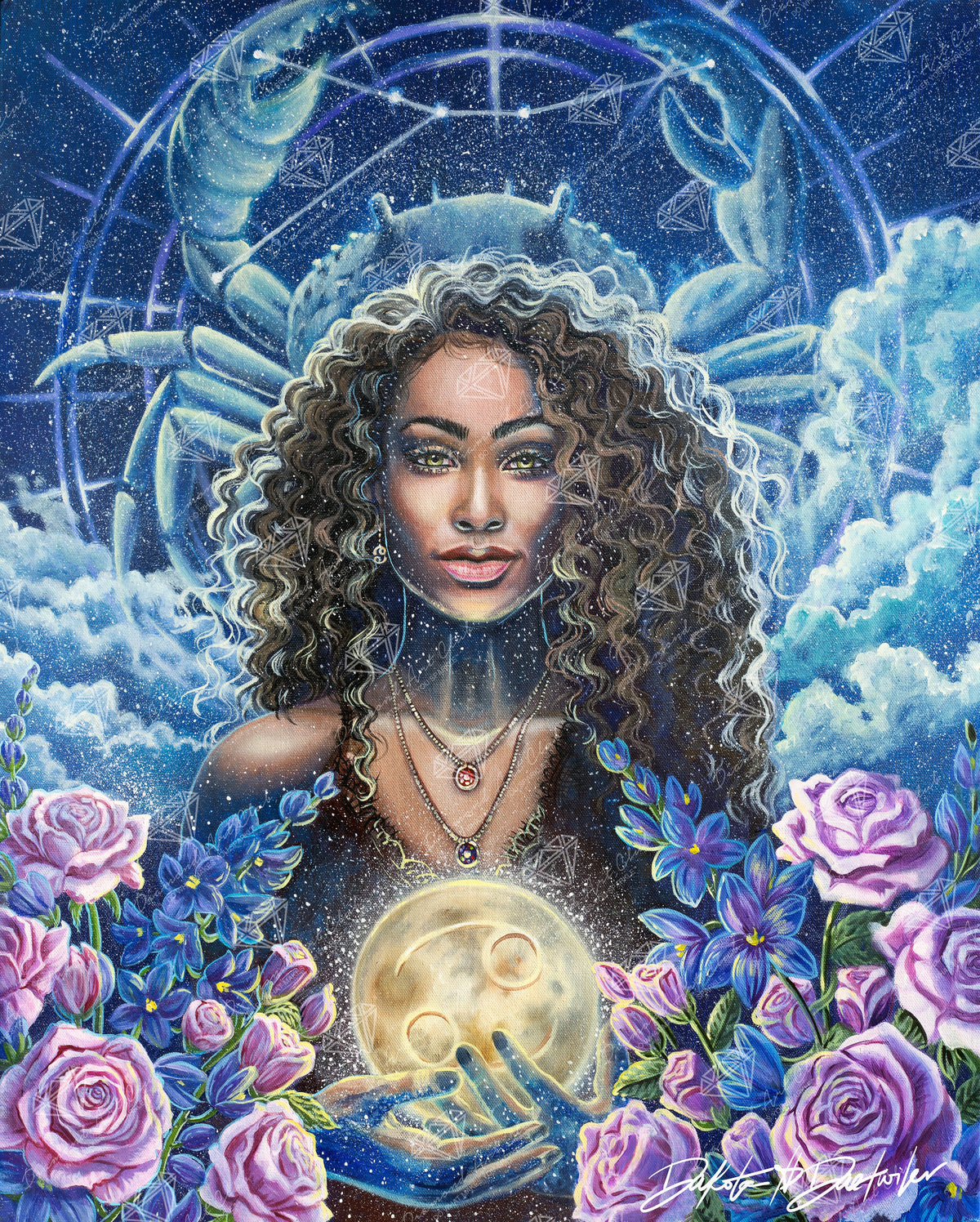 Diamond Painting Cancer 25.6" x 31.9" (65cm x 81cm) / Square with 66 Colors including 4 ABs and 2 Fairy Dust Diamonds and 1 Special Diamond / 84,801