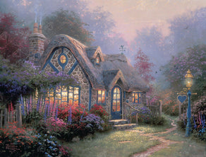 Diamond Painting Candlelight Cottage 29" x 22" (73.4cm x 55.8cm) / Square With 57 Colors Including 3 ABs and 3 Fairy Dust Diamonds / 66,080