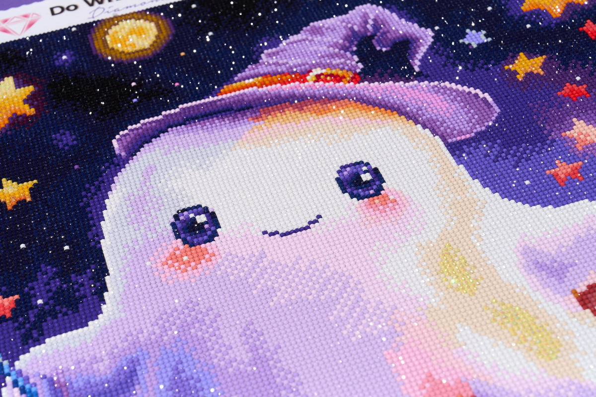 Diamond Painting Candy Corn 26" x 22" (66cm x 55.6cm) / Round with 69 Colors including 2 ABs and 3 Fairy Dust Diamonds / 48,480