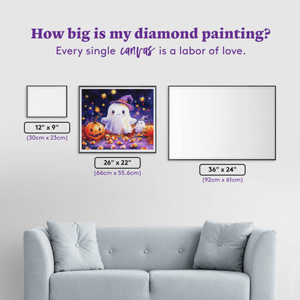 Diamond Painting Candy Corn 26" x 22" (66cm x 55.6cm) / Round with 69 Colors including 2 ABs and 3 Fairy Dust Diamonds / 48,480