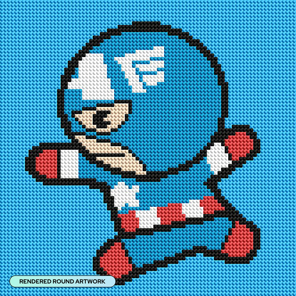 Diamond Painting Captain America 9" x 9" (22.8cm x 22.8cm) / Round with 6 Colors including 1 AB and 1 Fairy Dust Diamond / 6,889