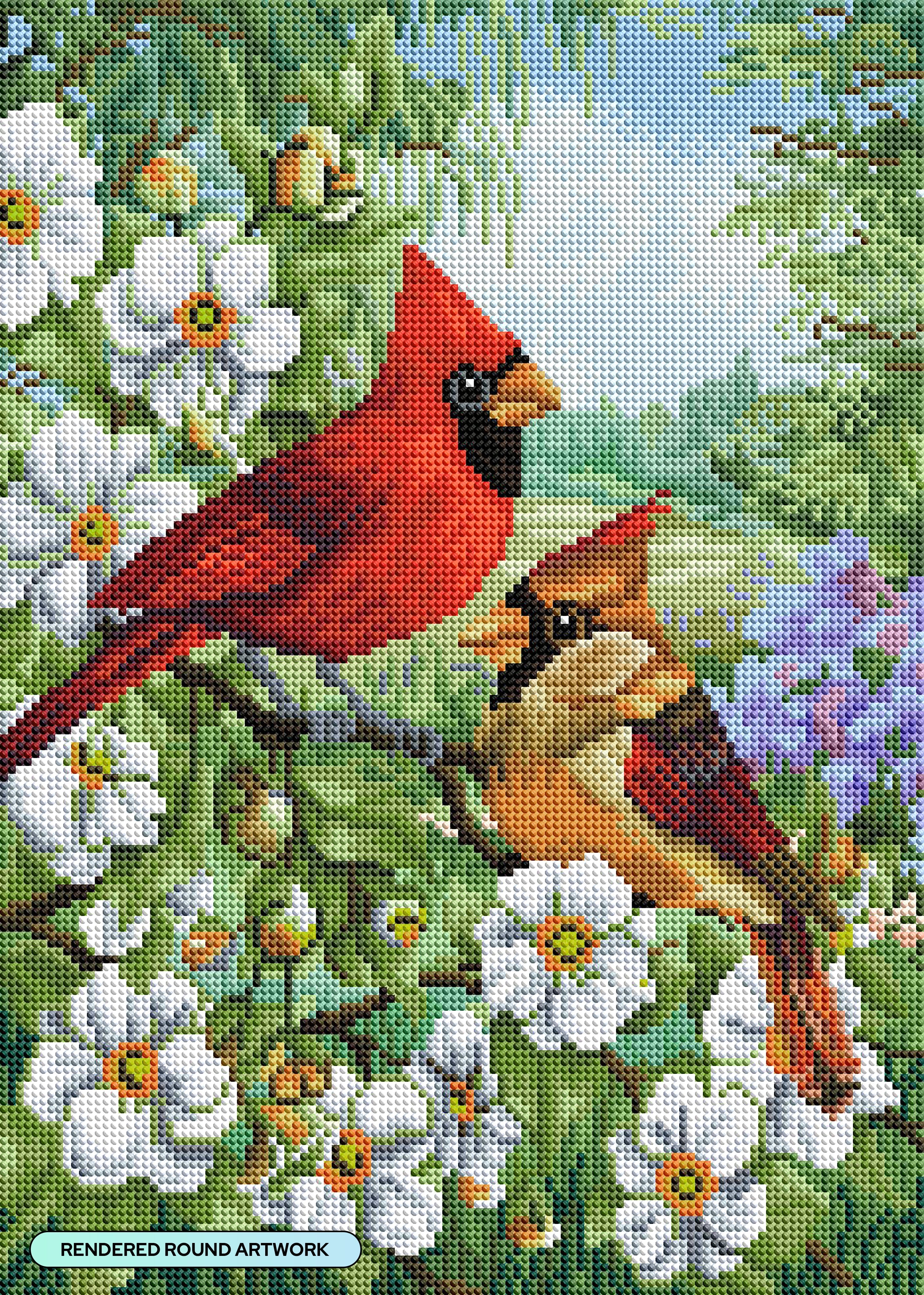 Cardinal Couple Diamond Painting Kit – Diamond Art Club