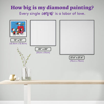Diamond Painting Carolers 13" x 13" (32.8cm x 32.8cm) / Square With 14 Colors including 3 Fairy Dust Diamonds / 17,424