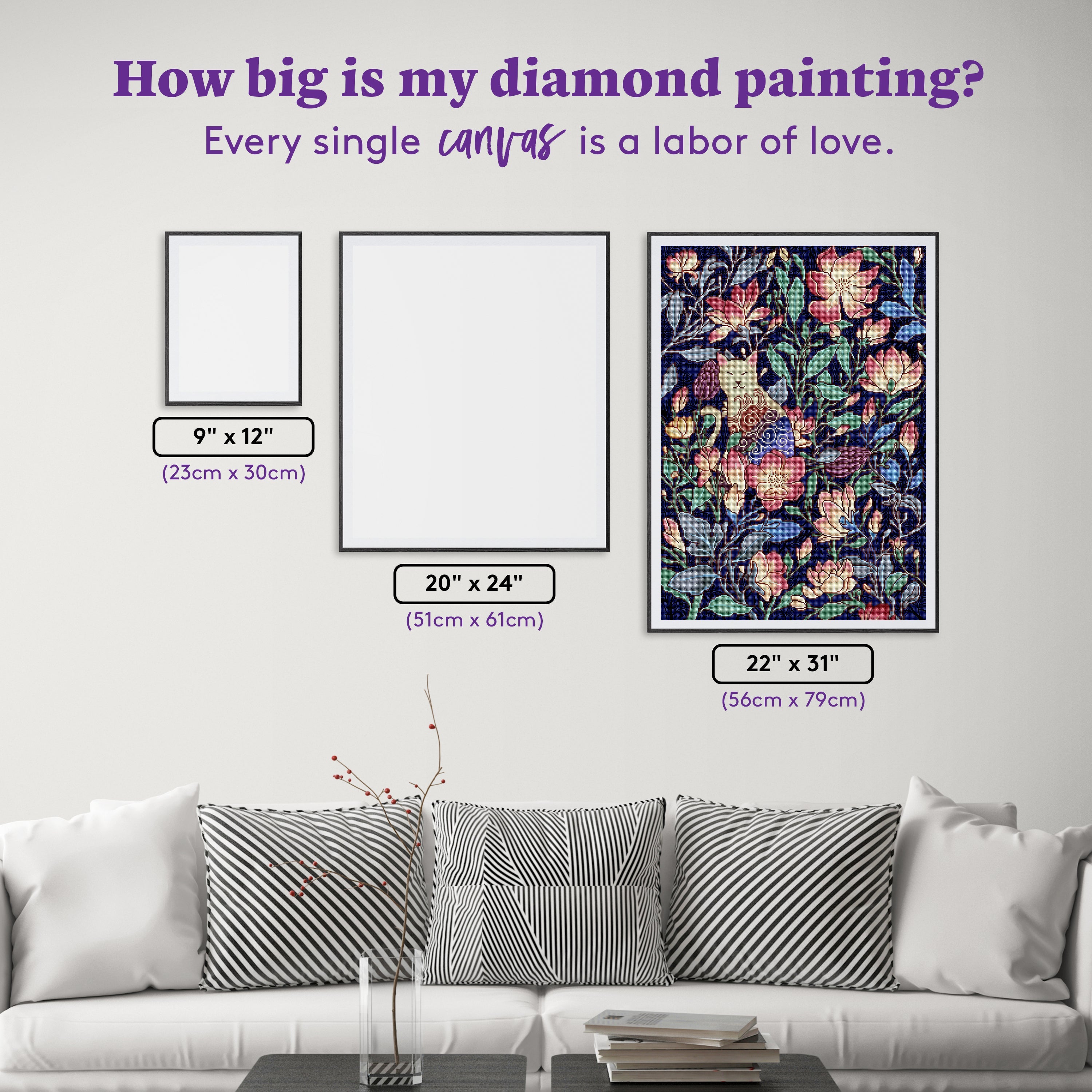 Cat and Magnolia Diamond Painting Kit – Diamond Art Club