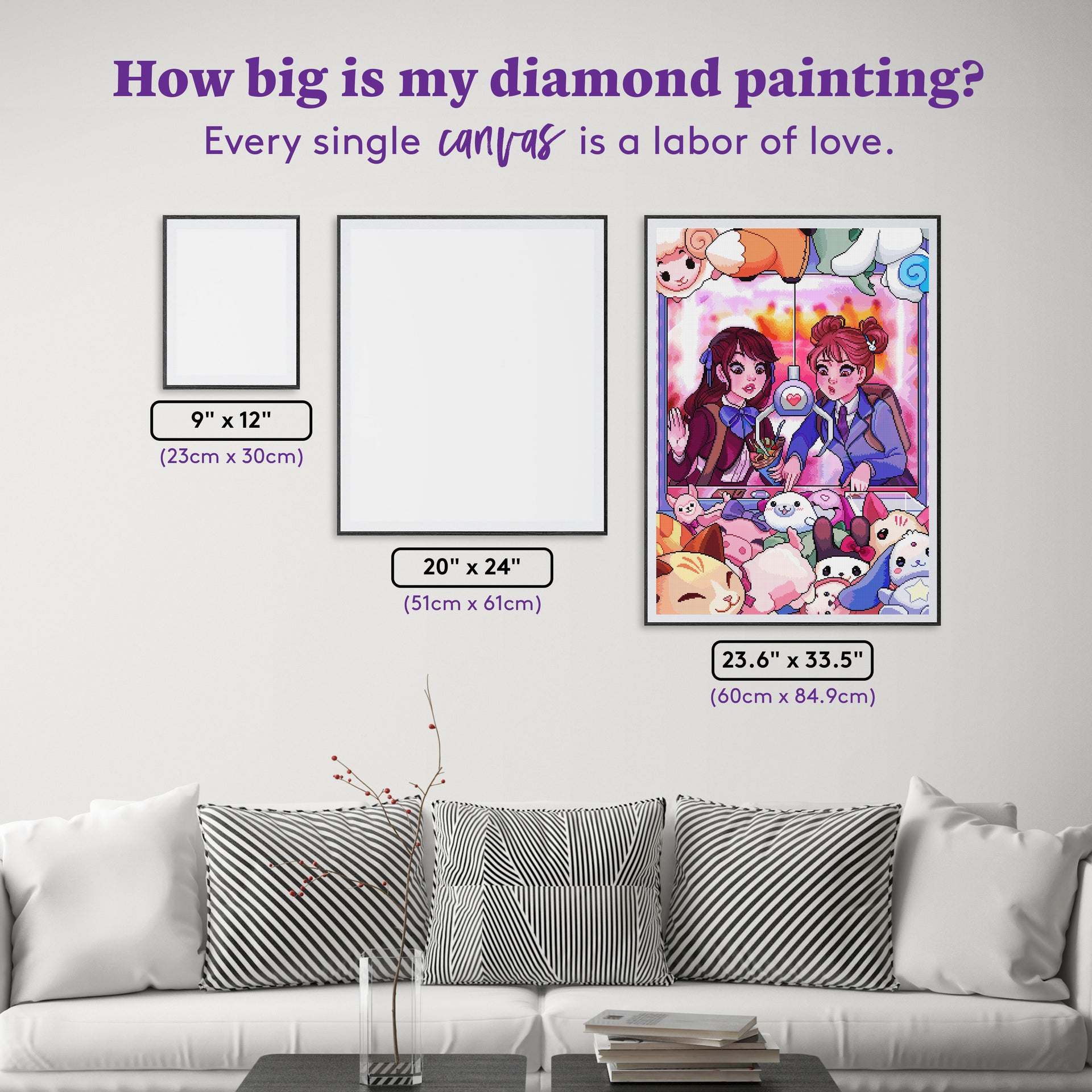 Diamond Painting Catch You, Catch Me 23.6" x 33.5" (60cm x 84.9cm) / Square with 68 Colors including 1 AB and 4 Fairy Dust Diamonds / 82,181