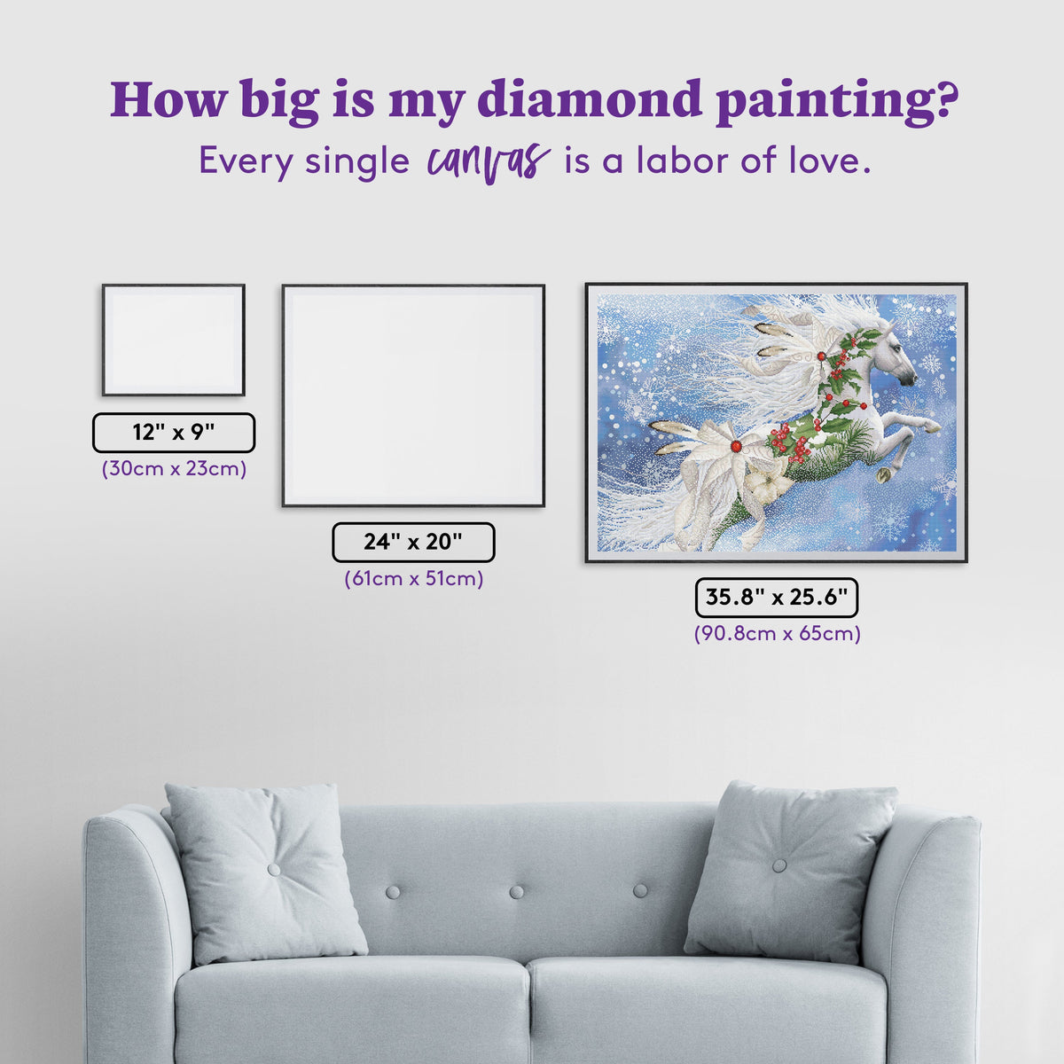 Diamond Painting Celebration 35.8" x 25.6" (90.8cm x 65cm) / Square with 49 Colors including 3 ABs and 2 Fairy Dust Diamonds / 95,265