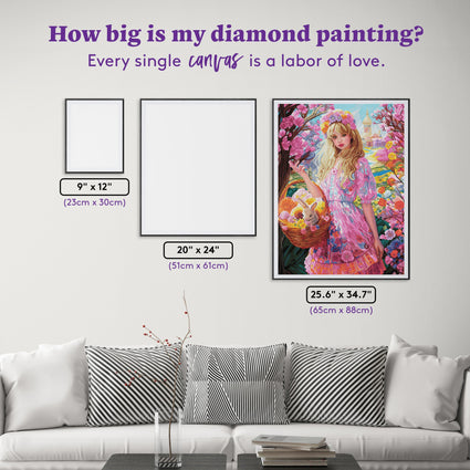 Diamond Painting Celebration of Spring 25.6" x 34.7" (65cm x 88cm) / Square with 74 Colors including 2 ABs and 3 Fairy Dust Diamonds / 92,133