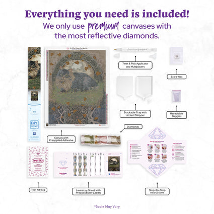 Diamond Painting Celtic Roots 25.6" x 33.1" (65cm x 83.9cm) / Square with 52 Colors including 2 ABs and 2 Fairy Dust Diamonds / 87,957