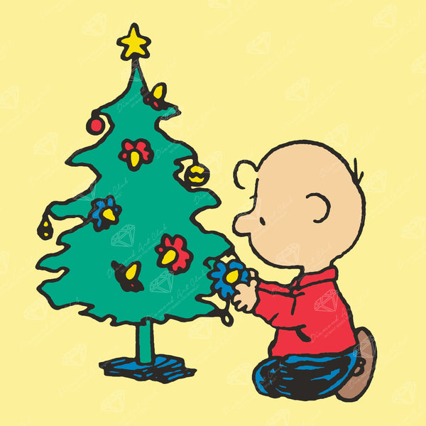 charlie brown christmas tree rubber stamp Charlie Brown's Christmas Tree – Diamond Art Club