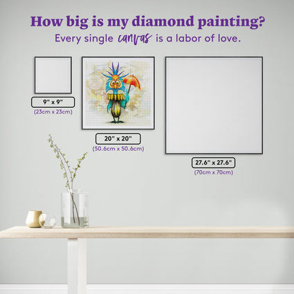 Diamond Painting Charlie 20" x 20" (50.6cm x 50.6cm) / Round with 71 Colors including 1 AB and 3 Fairy Dust Diamonds / 33,856