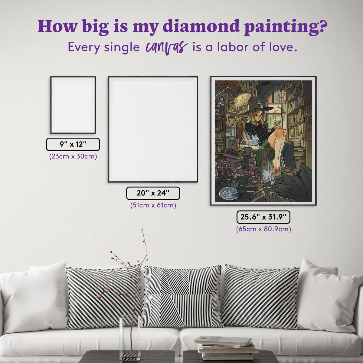 Diamond Painting Checking Socials 25.6" x 31.9" (65cm x 80.9cm) / Square With 64 Colors Including 2 ABs and 2 Fairy Dust Diamonds / 84,825