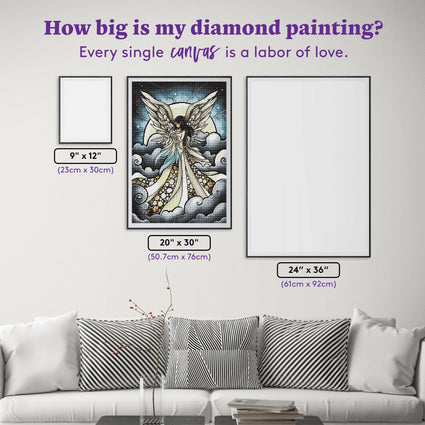 Diamond Painting Child of Heaven 20" x 30" (50.7cm x 76cm) / Round with 41 Colors including 2 ABs and 1 Fairy Dust Diamonds / 49,051