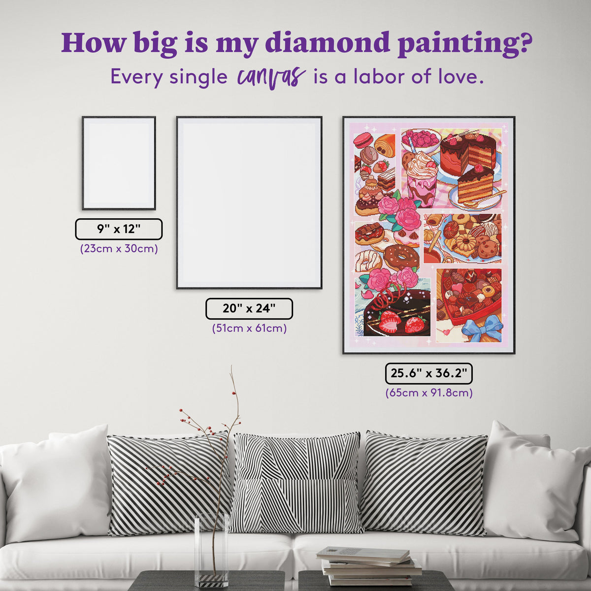 Diamond Painting Chocolate Dream 25.6" x 36.2" (65cm x 91.8cm) / Square with 59 Colors including 2 ABs and 1 Frosted Diamond and 7 Fairy Dust Diamonds / 96,309