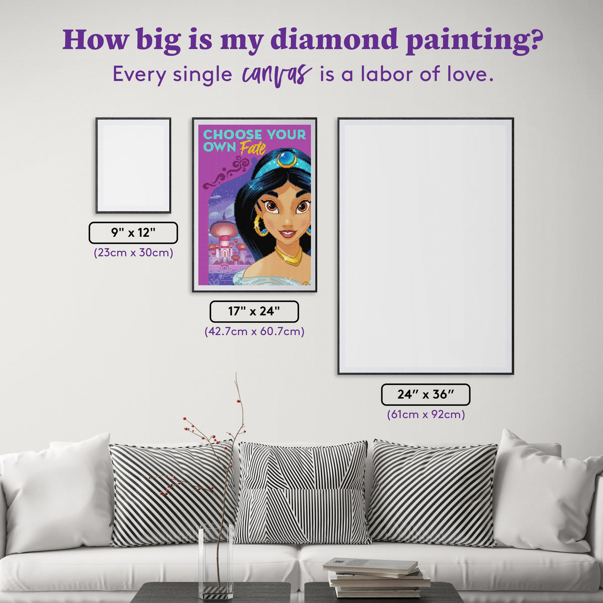 Diamond Painting Choose Your Own Fate 17" x 24" (42.7cm x 60.7cm) / Round with 79 Colors including 3 ABs and 1 Iridescent Diamond and 2 Fairy Dust Diamonds / 34,255