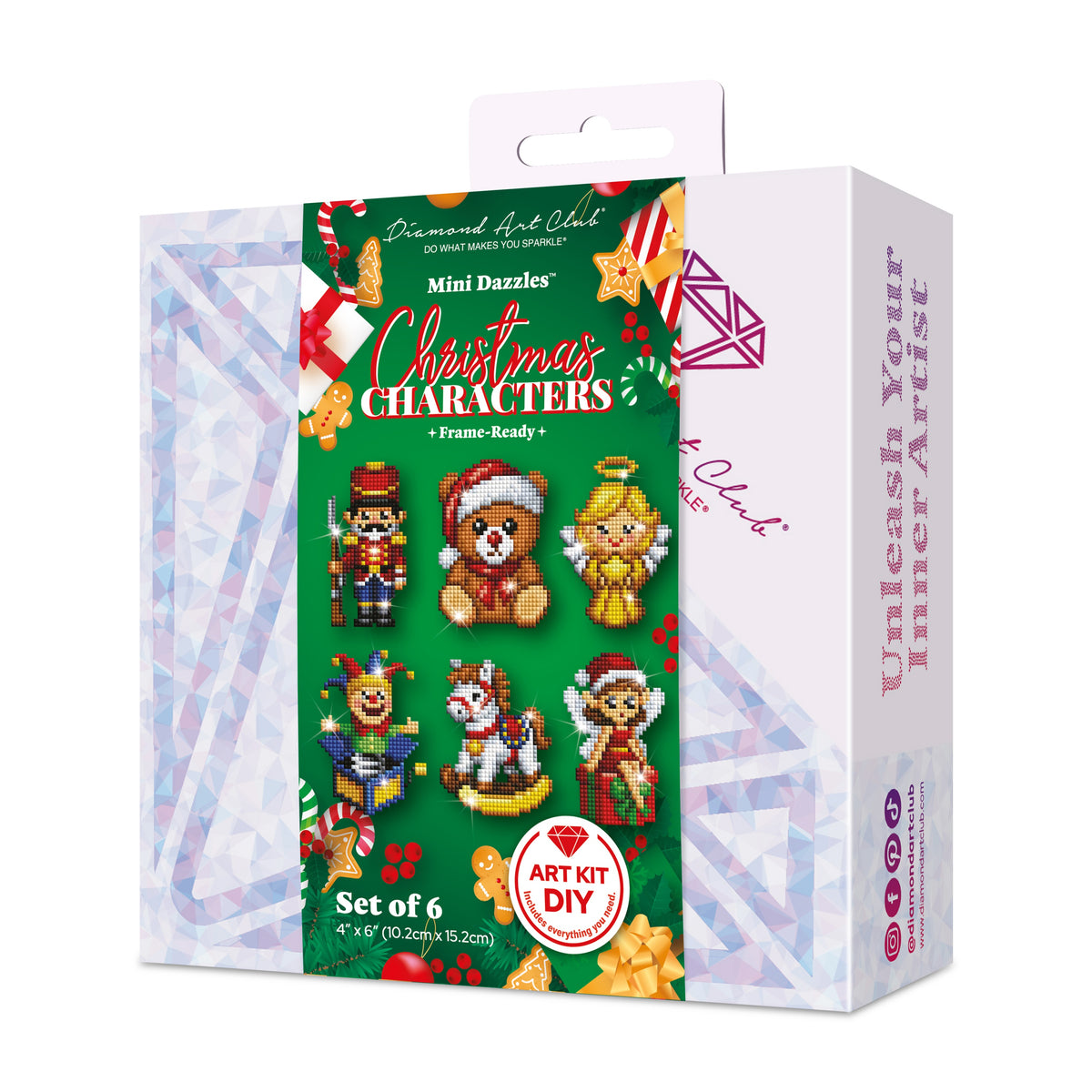 Diamond Painting Christmas Characters - Mini Dazzles™ 4" x 6" (10.2cm x 15.2cm) / Square With 30 Colors Including 2 ABs and 28 Fairy Dust Diamonds / 4,452