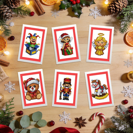 Diamond Painting Christmas Characters - Mini Dazzles™ 4" x 6" (10.2cm x 15.2cm) / Square With 30 Colors Including 2 ABs and 28 Fairy Dust Diamonds / 4,452