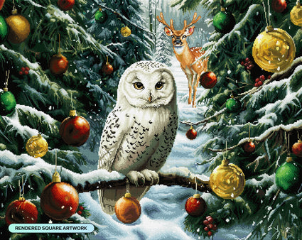 Diamond Painting Christmas Friends 34.7" x 27.6" (87.9cm x 69.9cm) / Square with 77 Colors including 2 ABs and 3 Fairy Dust Diamonds / 99,193