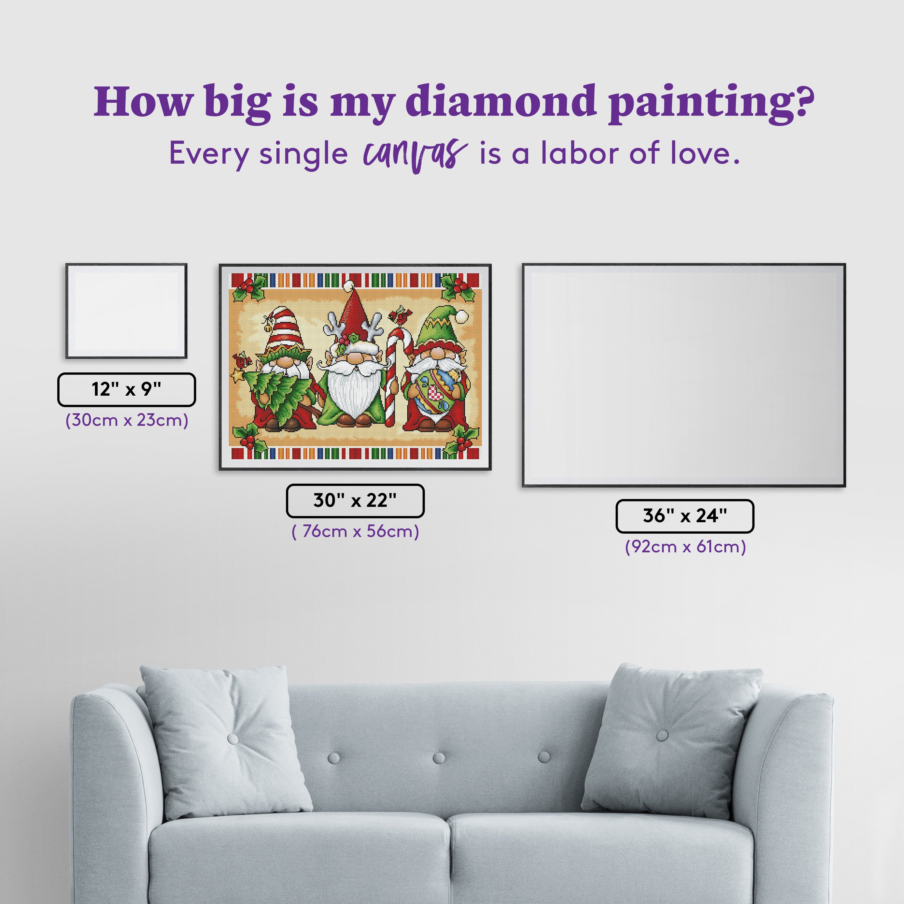 クリスマスの3人のノーム ダイヤモンドアートキット – Diamond Art Club