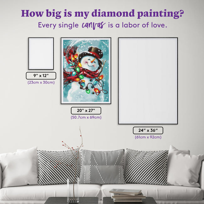 Diamond Painting Christmas Joy 20" x 27" (50.7cm x 69cm) / Round with 58 Colors including 4 ABs and 3 Iridescent Diamonds / 44,526