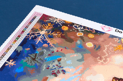 Diamond Painting Christmas Ornament 22" x 22" (55.8cm x 55.8cm) / Square with 58 Colors including 1 AB and 3 Fairy Dust Diamonds / 50,176