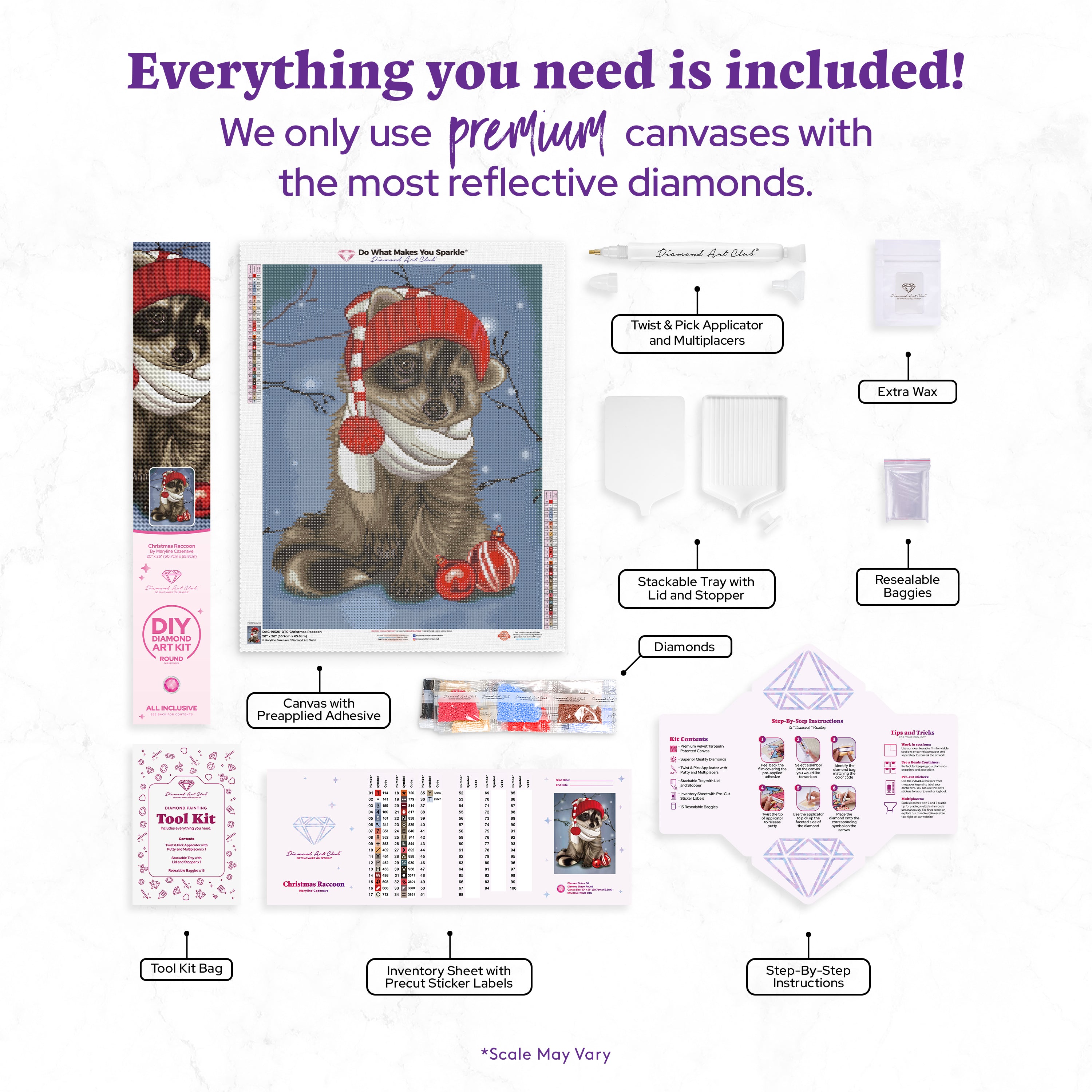 Christmas Raccoon – Diamond Art Club