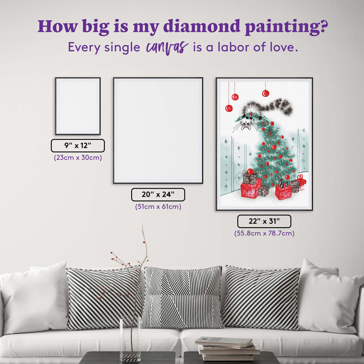 Diamond Painting Christmas Tree Angel 22" x 31" (55.8cm x 78.7cm) / Square With 35 Colors Including 1 AB and 1 Iridescent Diamond and 2 Special Diamonds and 2 Fairy Dust Diamonds / 70,784