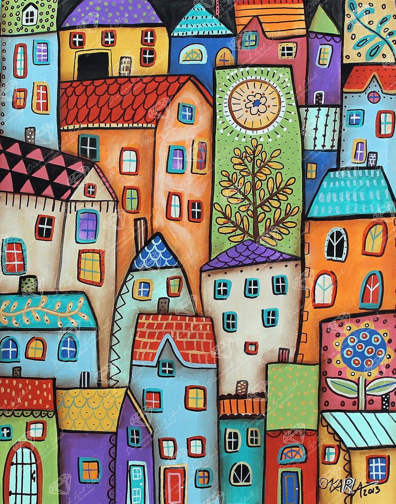 Diamond Painting City Digs 22" x 28" (56cm x 71cm) / Square With 44 Colors Including 6 ABs / 62,101