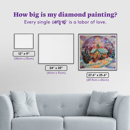 Diamond Painting Classic Christmas 27.6" x 25.6" (69.9cm x 65cm) / Square with 86 Colors including 1 Special Diamond and 4 Fairy Dust Diamonds / 73,341