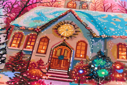 Diamond Painting Classic Christmas 27.6" x 25.6" (69.9cm x 65cm) / Square with 86 Colors including 1 Special Diamond and 4 Fairy Dust Diamonds / 73,341