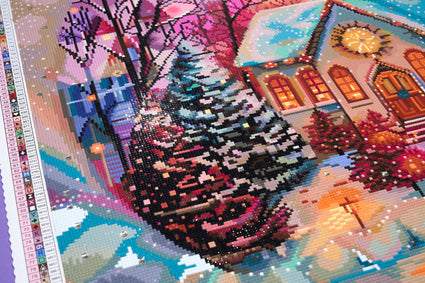 Diamond Painting Classic Christmas 27.6" x 25.6" (69.9cm x 65cm) / Square with 86 Colors including 1 Special Diamond and 4 Fairy Dust Diamonds / 73,341