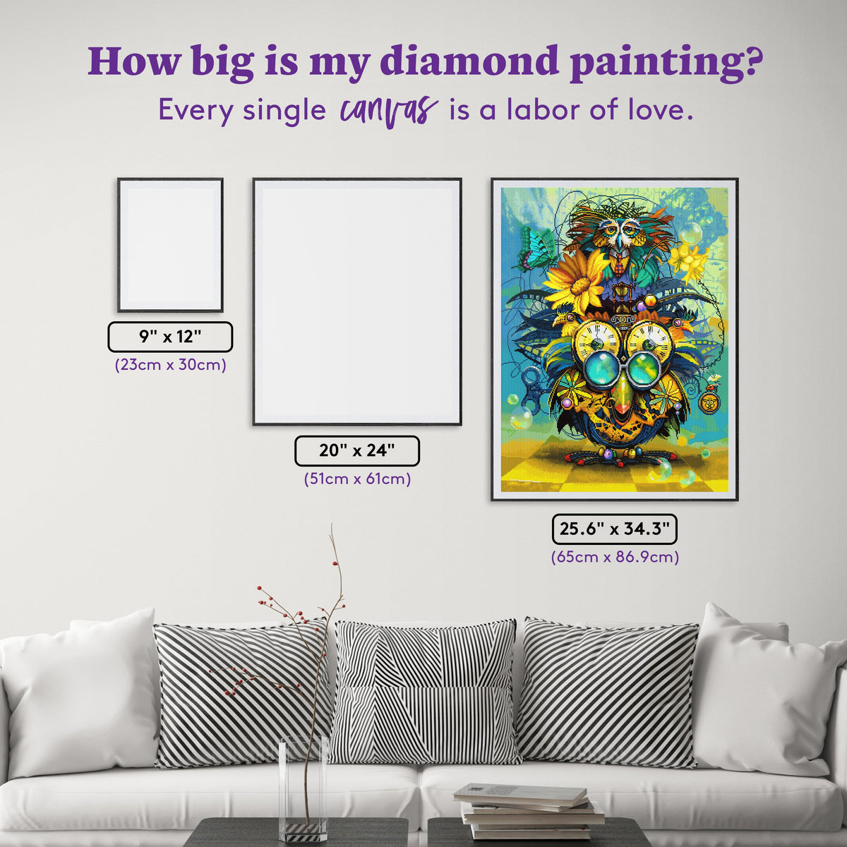 Diamond Painting Claude & Claudette 25.6" x 34.3" (65cm x 86.9cm) / Square with 96 Colors including 2 ABs and 3 Fairy Dust Diamonds / 91,089