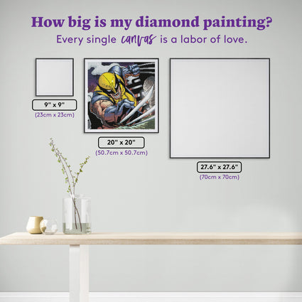 Diamond Painting Claws Out 20" x 20" (50.7cm x 50.7cm) / Round with 46 Colors including 3 ABs and 2 Fairy Dust Diamonds / 32,761