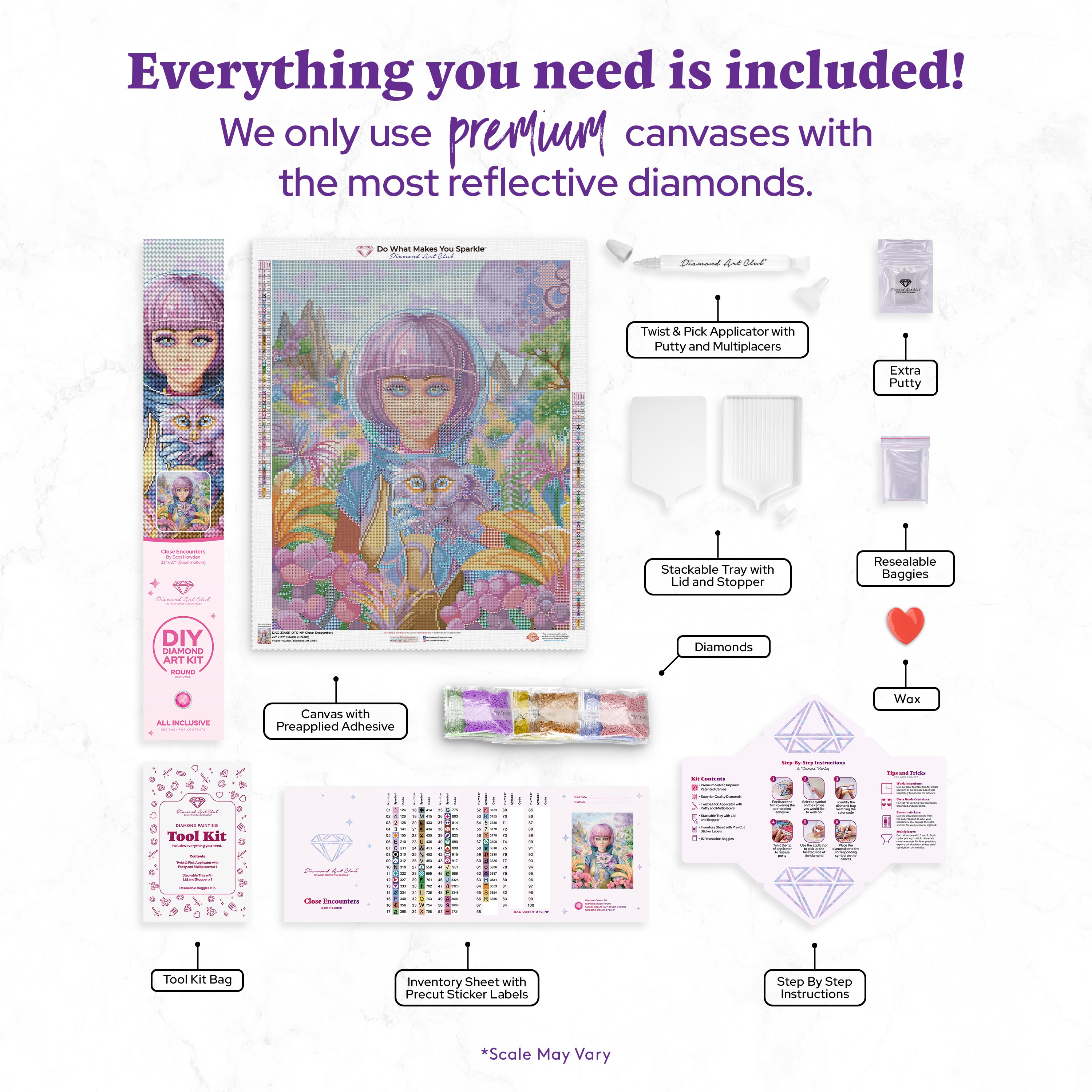ダイヤモンドアートクラブ　DACキット　マーケットコーナー Close Encounters Diamond Painting Kit – Diamond Art Club