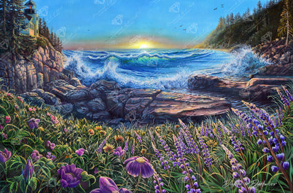 Diamond Painting Coast to Coast 38.6" x 25.6" (97.8cm x 64.5cm) / Square with 76 Colors including 3 ABs and 3 Fairy Dust Diamonds / 101,787