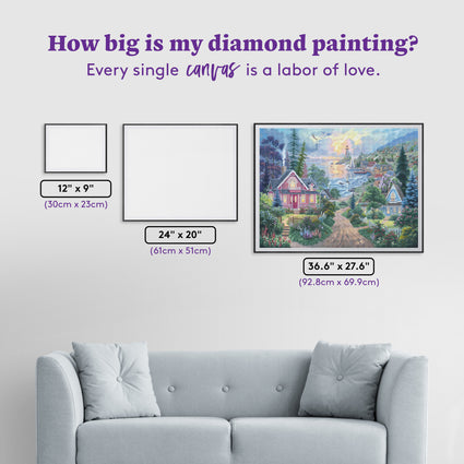 Diamond Painting Coastal Living 36.6" x 27.6" (92.8cm x 69.9cm) / Square with 85 Colors including 3 ABs and 4 Fairy Dust Diamonds / 104,813
